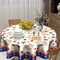 4th of July Tablecloth Patriotic American Flag Round Tablecloth 60 Inch Independence Day Memorial Day Table Cloth for Farmhouse Kitchen Decor Polyester Fabric Table Covers for Party Outdoor Camping